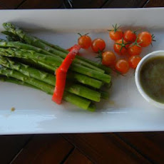 Roasted Balsamic Garlic Asparagus Appetizer