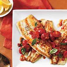 Pan-Fried Trout with Tomato Basil Sauté