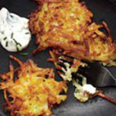 Potato Pancakes with Sour Cream and Chives