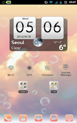 Bubbles Apex GO launcher Theme