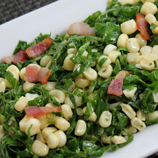 Sautéed Collards with Corn and Bacon