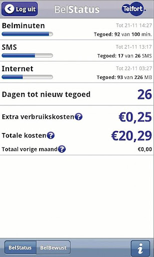 telfort-belstatus for android screenshot