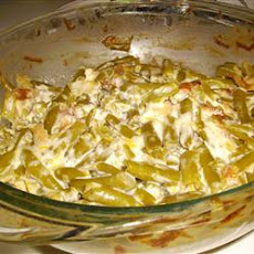 Green Beans with Cheese and Bacon
