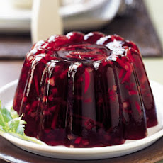 Cranberry-Port Gelatin with Crystallized Ginger and Celery