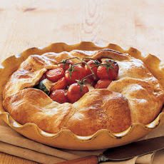 Cherry Tomato, Bocconcini, and Zucchini Pie