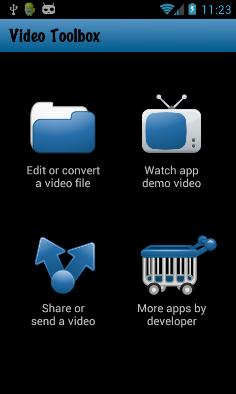 Android application Video Toolbox editor screenshort