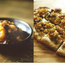Curry Chicken Flatbread with Pineapple Chutney