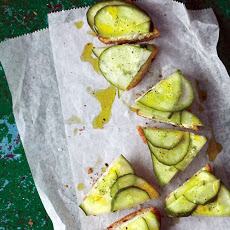 Cucumber-Feta Toasts