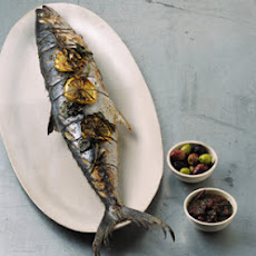 Grilled Whole Mackerel with Lemon, Oregano, and Olives