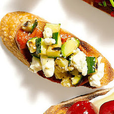 Zucchini and Harissa Bruschetta