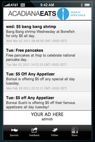 【免費娛樂App】Acadiana Eats - Daily Deals-APP點子