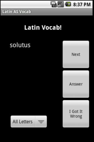 Latin GCSE Vocab Tester