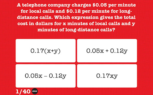 6th Grade Math Testing Prep