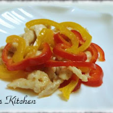 Lemony Chicken With Bell Pepper
