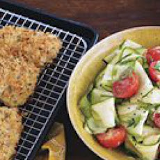 Crispy Fish with Shaved Zucchini Salad