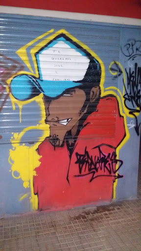 Graffiti chico con gorra