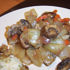 My Best Steak Side Dish With Vidalias, Shallots, Portabellas