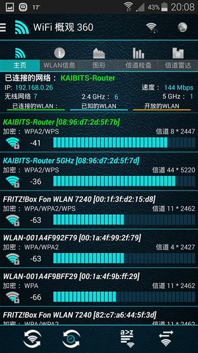 Android application WiFi Overview 360 screenshort