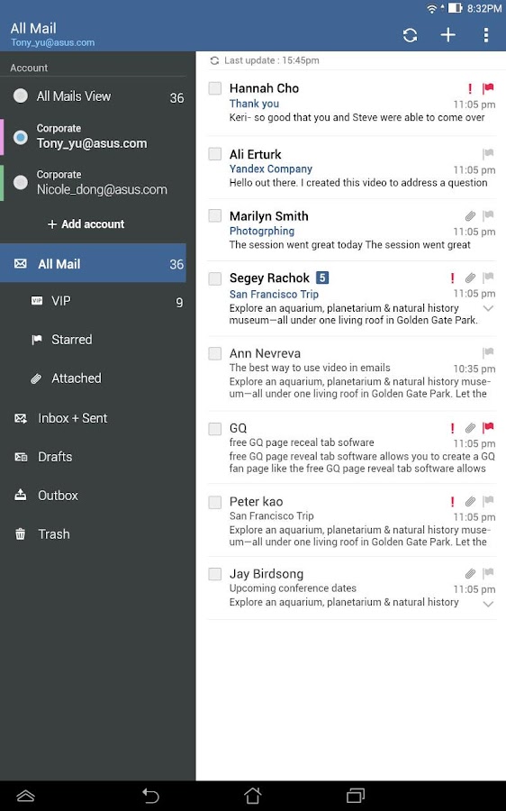    ASUS Email- screenshot  
