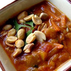 Peanut Soup with Rice and Scallions