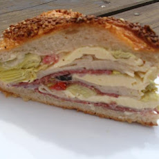 Mom's Sit Sandwich (Aka Squishy Sorta Muffuletta)