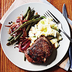 Beef Tenderloin Steaks and Balsamic Green Beans