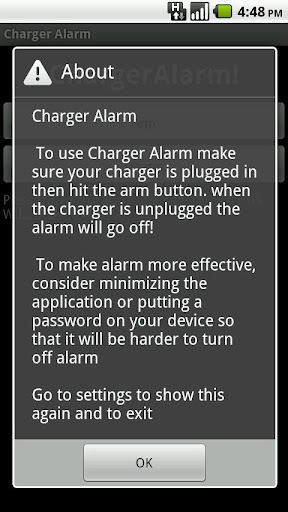 Charger Alarm