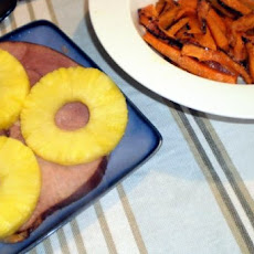 Grilled Ham With Pineapple and Cantaloupe