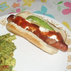 Bacon-Wrapped Hot Dogs With Avocado