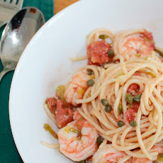 Spaghetti With Shrimp & Capers