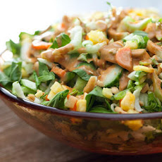 Bok Choy and Pineapple Salad with Peanut Dressing Recipe