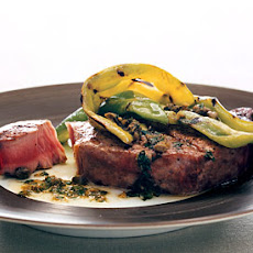 Grilled Tuna and Peppers with Caper Vinaigrette