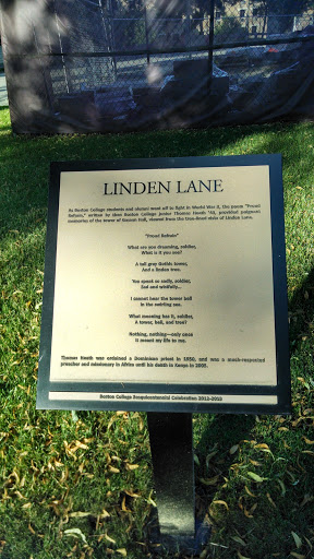 Linden Lane Plaque