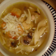 Ritzy's Mushroom Chicken Noodle Soup