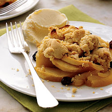 Apple-Raisin Crumble with Orange Ice Cream