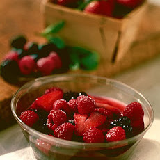 Berries with Kirsch with Mint
