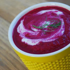 Beet and Fennel Soup with Kefir