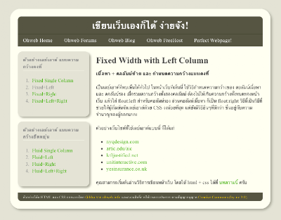 ภาพหน้าเว็บตัวอย่าง ที่ดูจาก Safari3