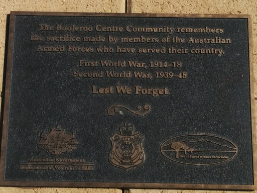 Boolooroo World War Plaque