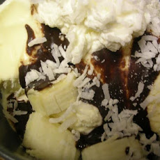 Banana Sundae With Curried Chocolate-Coconut Sauce