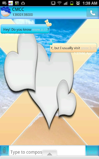 GO SMS - Beach Love SMS