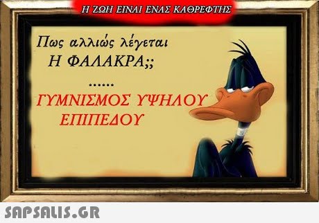 Η ΖΩΗ ΕΙΝΑΙ ΕΝΑΣ ΚΑΘΡΕΦΤΗΣ Πως αλλιώς λέγεται Η ΦΑΛΑΚΡΑ;; 53 ΓΥΜΝΙΣΜΟΣ ΥΨΗΛΟΥ ΕΠΙΠΕΔΟΥ 