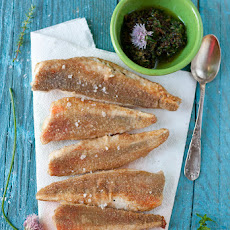 Tub gurnard fillets with herb dressing