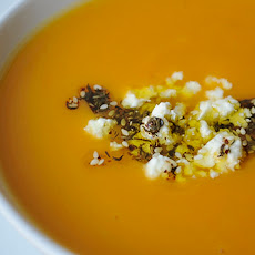 Sweet Potato Soup with Feta and Zaatar Oil