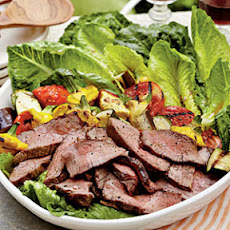 Grilled Steak-and-Ratatouille Salad with Basil-Garlic Vinaigrette