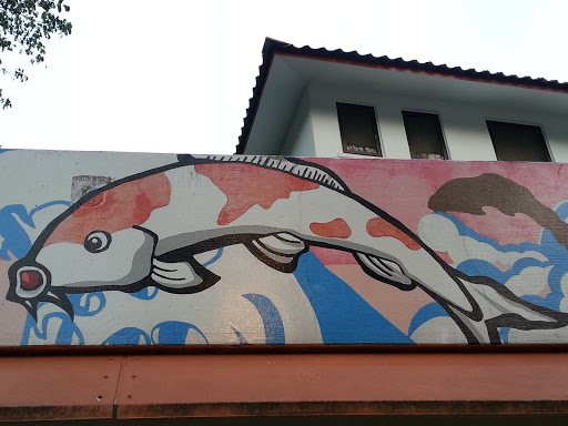 Japanese Koi Fish on Wall