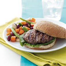 Grilled Burgers & 3-Bean Salad