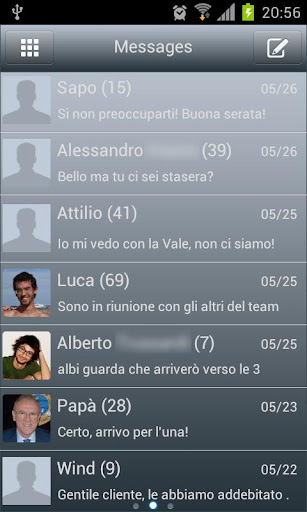 Go SMS Pro Theme Elegant Grey