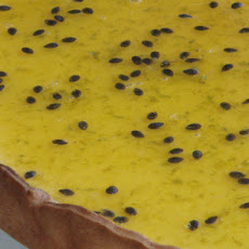 Coconut Tart with Passion Fruit and Lime Syrup