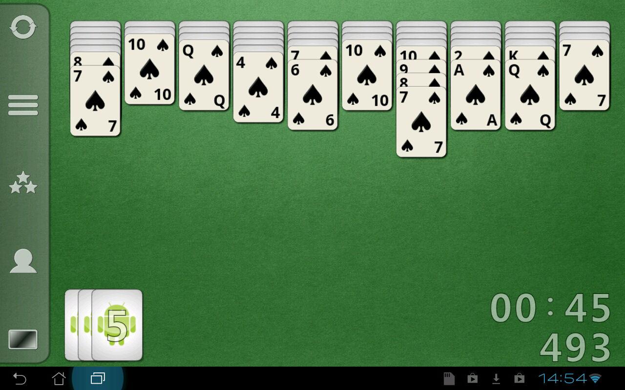 Android application Spider Solitaire (No Ads) screenshort